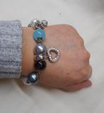 Zilveren Ti Sento armband met diverse bedels nr.398