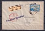 X197)1929 Graf Zeppelin brief + Mi 423 naar Munchen geen gar, Ophalen of Verzenden, Duitse Keizerrijk, Gestempeld