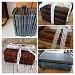 Lot diverse oude boeken mooi ingebonden zie beschrijving, Antiek en Kunst, Ophalen of Verzenden