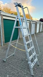 Zarges Z600 (Meistertritt S) verrijdbaar, 2 tot 4 meter, Ladder, Gebruikt, Ophalen