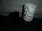 NIEUW 20 normale kartonnen koffiebekers met deksel, Ophalen of Verzenden, Nieuw