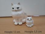 2 vintage beeldjes kat / poes / kattenbeeldjes parelmoer, Verzamelen, Beelden en Beeldjes, Ophalen of Verzenden, Zo goed als nieuw