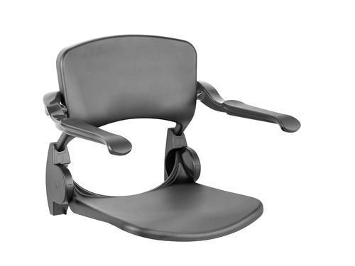 Linido douchezitting zwart incl. hulppootset, Diversen, Verpleegmiddelen, Nieuw, Ophalen