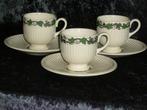 Wedgwood Stratford Espresso Kopjes 3x, Ophalen, Zo goed als nieuw, Wedgwood, Kop(pen) en/of Schotel(s)