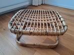 Vintage bamboe voetenbankje, Huis en Inrichting, Banken | Voetenbanken en Poefen, Gebruikt, Riet of Rotan, Ophalen of Verzenden