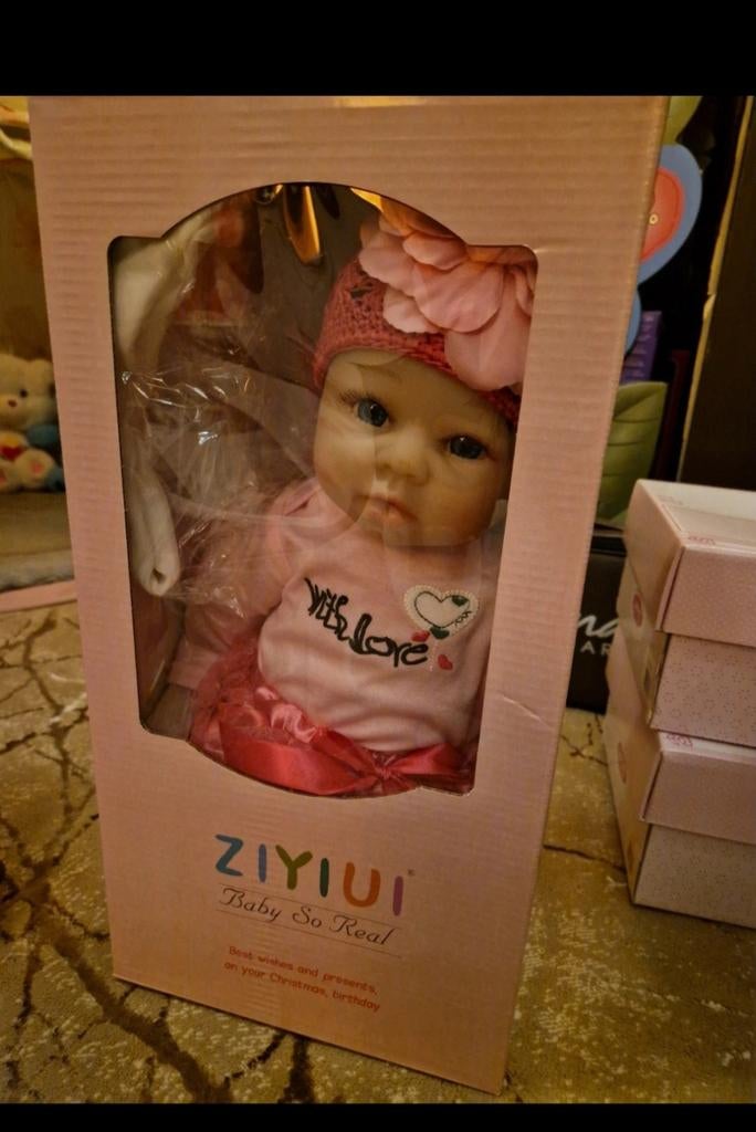 Levensechte babypop Ziyiyi - Nieuw in doos, Verzamelen, Poppen, Ophalen of Verzenden, Nieuw, Babypop, Levensecht of Reborn