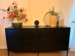 Dressoir metaal zwart, Huis en Inrichting, Kasten | Dressoirs, Ophalen, Minder dan 50 cm, Zo goed als nieuw, Metaal