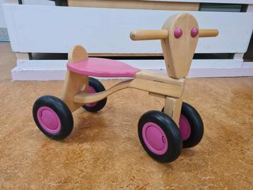 Van Dijk Toys Houten Loopfiets 4 Wielen beschikbaar voor biedingen