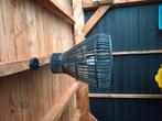 2x zwarte hanglamp, Huis en Inrichting, Lampen | Hanglampen, Ophalen, Gebruikt, Overige materialen, Minder dan 50 cm