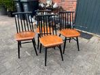 4x Fannet Ilmary Tapiovaara stoelen, Huis en Inrichting, Ophalen of Verzenden, Zo goed als nieuw, Vier