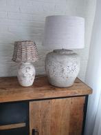 Mooie landelijke lamp! Kleine verkocht, grote beschikbaar!, Ophalen of Verzenden, Zo goed als nieuw, Beige, Rond