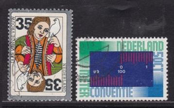 764 - Nederland nvph 1075/1076 gestempeld , Internationaal j beschikbaar voor biedingen