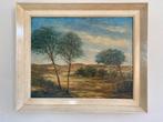 Olieverfschilderij op doek Open Landschap met Berlen, Ophalen of Verzenden