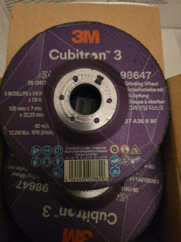 30 stuks 3M Cubitron-3 afbraamschijven 125mm, Doe-het-zelf en Verbouw, Gereedschap | Slijpmachines, Nieuw, Haakse handslijpmachine