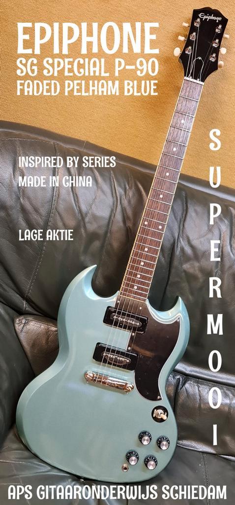 NIEUWE EPIPHONE SG SPECIAL P-90 FADED PELHAM BLUE CHINA, Muziek en Instrumenten, Snaarinstrumenten | Gitaren | Elektrisch, Nieuw