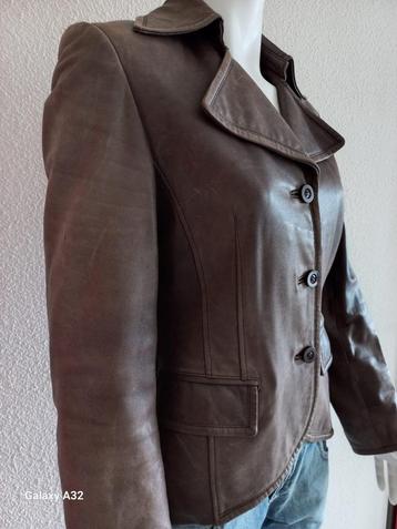 Boterzacht bruin leren jasje van Leather Sound, maat 38 beschikbaar voor biedingen