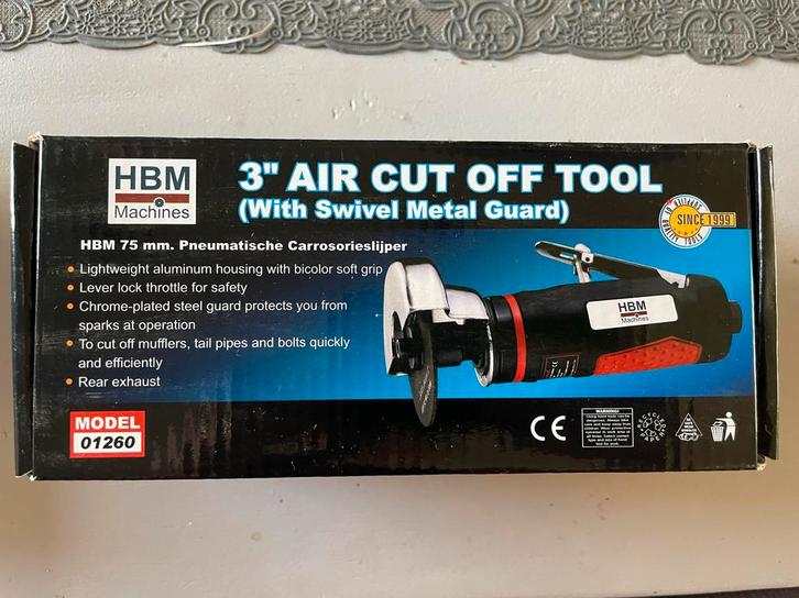 HBM 75mm Pneumatische Carrosserieslijper, Doe-het-zelf en Verbouw, Gereedschap | Overige machines, Nieuw, Ophalen of Verzenden