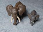 Schleich Wilde dieren Olifanten 2 stuks Afrikaanse olifant, Ophalen of Verzenden, Zo goed als nieuw, Wild dier, Beeldje of Figuurtje