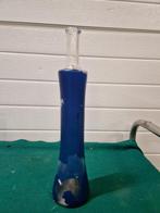 Vaas blauw glas, Ophalen of Verzenden, 'T Olde Gre-j, Info@toldegrej.nl, Endepoelstraat 20f Didam