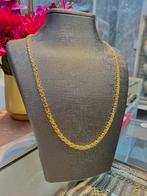 14k Gouden platte Koningsketting, Sieraden, Tassen en Uiterlijk, Kettingen, Ophalen, Verstelbaar, Nieuw, Goud