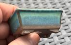 Bonsai Mame pot Turquoise geglazuurd aardewerk 5,7x4,4x2,7, Tuin en Terras, Bloempotten, Ophalen of Verzenden, Zo goed als nieuw