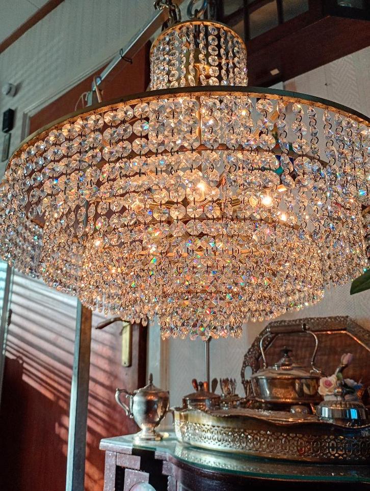 DIV KROONLUCHTERS !!!!!!!!!!!!!!!!!!!, Huis en Inrichting, Lampen | Plafondlampen, Zo goed als nieuw, Glas, Metaal, Ophalen of Verzenden