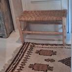 Marokkaans bankje - Zeegras & Hout - Nieuw, Huis en Inrichting, Stoelen, Ophalen, Riet of Rotan, Bruin, Marokkaans