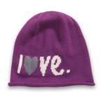 Esprit paarse muts kleur paars met ingebreide LOVE tekst, Maat 38/40 (M), Nieuw, Ophalen of Verzenden, Esprit