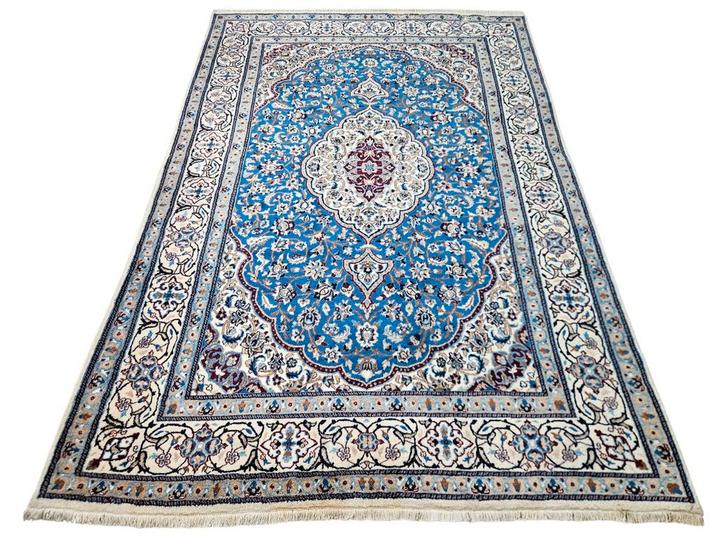 Handgeknoopt Perzisch wol Naïn tapijt medallion 201x299cm, Huis en Inrichting, Stoffering | Tapijten en Kleden, Gebruikt, 200 cm of meer