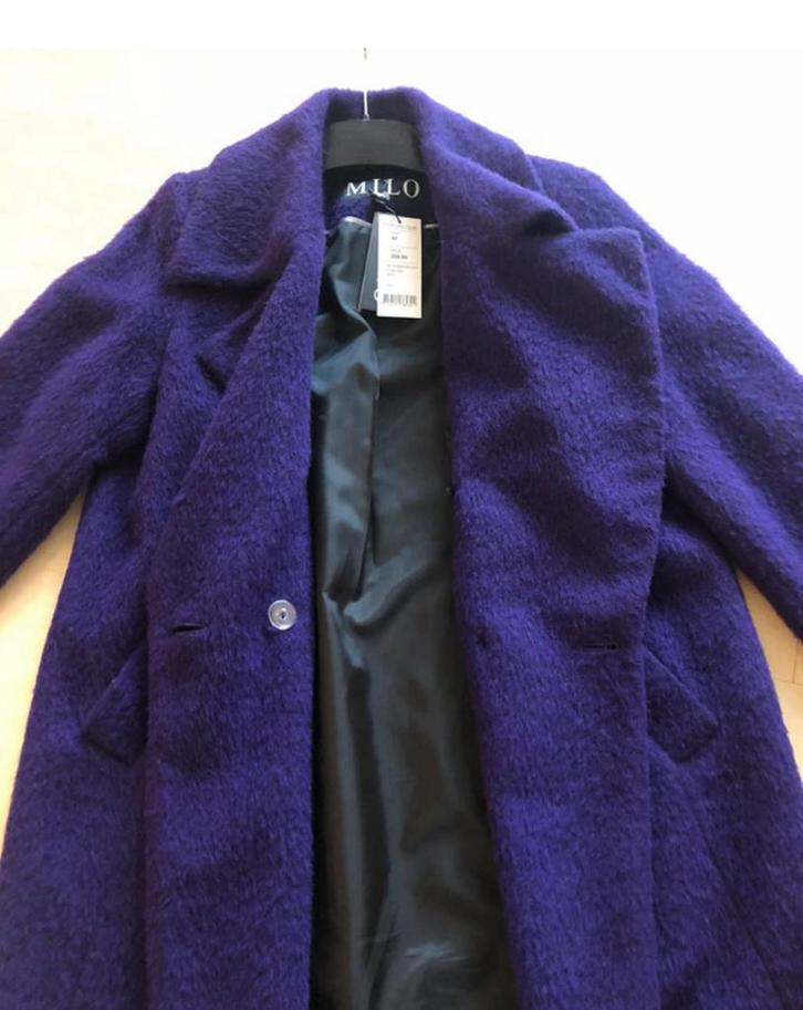NW MILO wollen coat paars prijskrtje zit er nig aan maat 40, Kleding | Dames, Jassen | Winter, Nieuw, Maat 38/40 (M), Paars, Ophalen of Verzenden