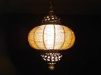 Oosterse hanglamp met gouden kraaltjes, Ophalen of Verzenden, Gebruikt, Oosters, Minder dan 50 cm