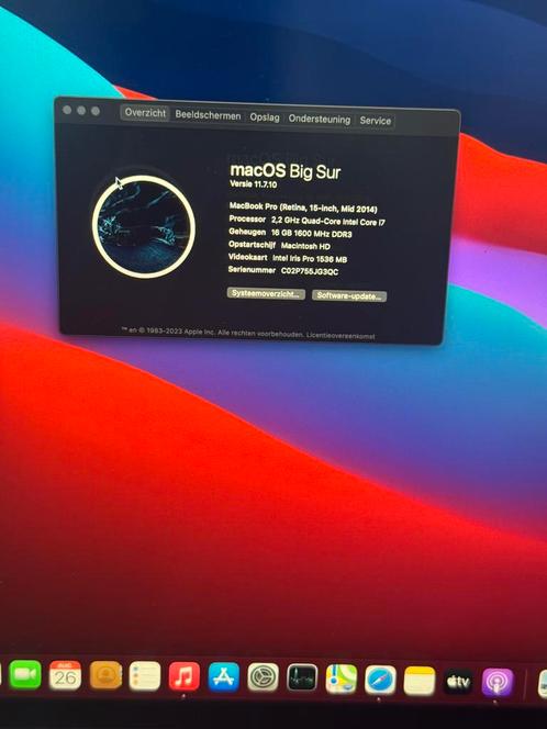 MacBook Pro 15-inch, Computers en Software, Besturingssoftware, Zo goed als nieuw, MacOS, Ophalen of Verzenden