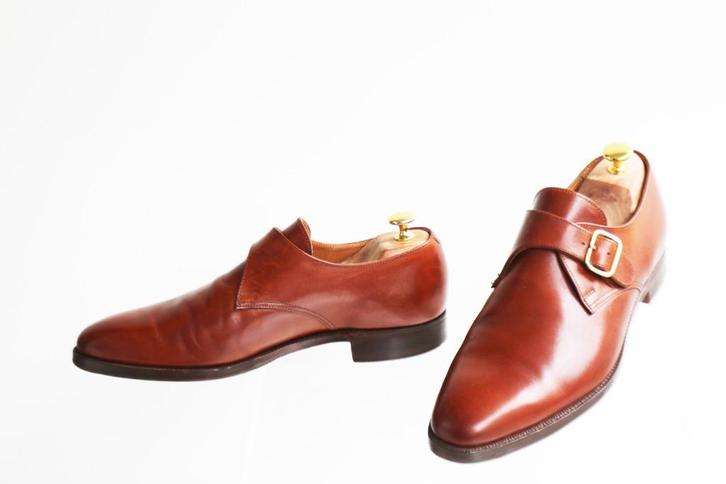 Crockett & Jones Grosvenor single monk in maat 8 E = 42, Kleding | Heren, Schoenen, Zo goed als nieuw, Gespschoenen, Overige kleuren