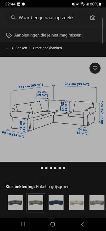 Te koop: Grijze Ektorp hoekbank van IKEA — super comfy & - afbeelding 3