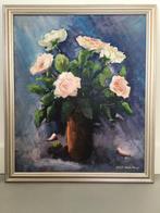 Mooi schilderij vaas met bloemen 58x68cm., Antiek en Kunst, Kunst | Schilderijen | Klassiek, Ophalen
