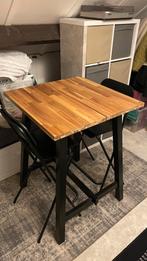 Hoge ikea tafel met krukken, Huis en Inrichting, Tafels | Statafels, Ophalen, Zo goed als nieuw