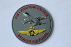 patch f-16 fighting falcon  belgian air force  pvc, Verzamelen, Luchtvaart en Vliegtuigspotten, Verzenden, Nieuw, Patch, Badge of Embleem