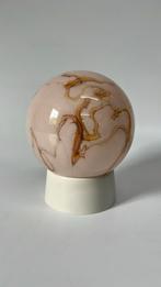Vintage roze gemarmerde bol lamp Art deco plafondlamp, Ophalen of Verzenden, Zo goed als nieuw, Glas, Art deco