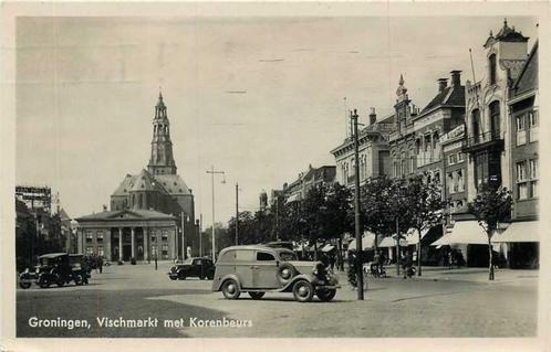 (300-100-007) Groningen Vischmarkt met Korenbeurs, Verzamelen, Ansichtkaarten | Nederland, Groningen, Verzenden