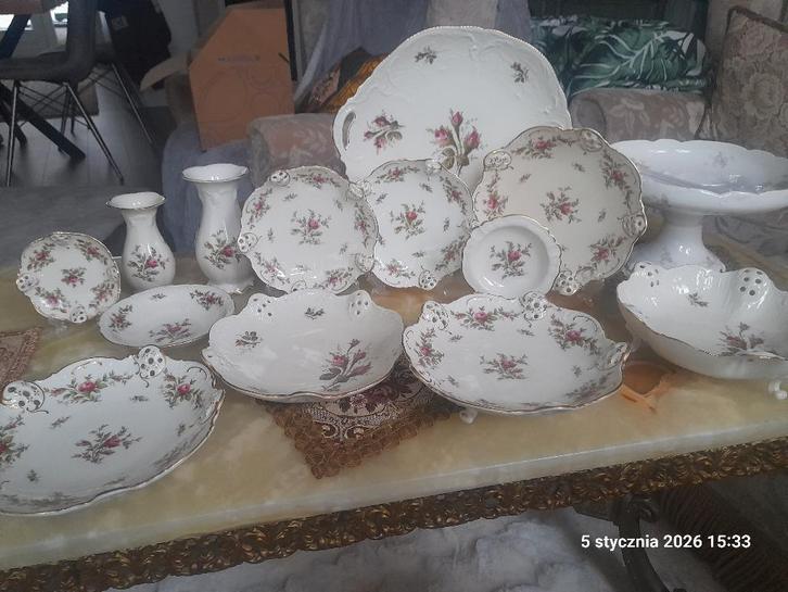 Rosenthal Sanssouci “Moserose” & Molière schaal en vaas, Antiek en Kunst, Antiek | Servies los, Ophalen of Verzenden