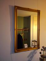Gouden Spiegel met Barok Frame, Gebruikt, 100 tot 150 cm, Ophalen of Verzenden, Rechthoekig