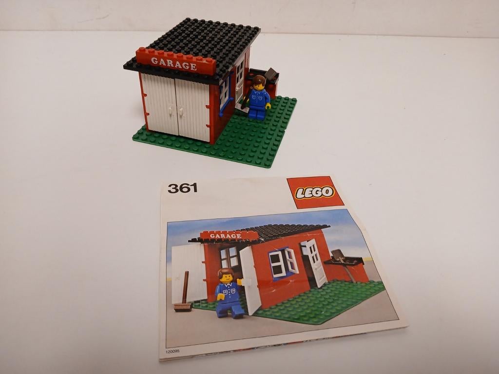 Vintage Lego 361 garage met boekje, Ophalen of Verzenden