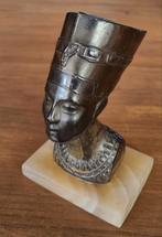 Vintage buste van Nefertiti met marmeren voet, Ophalen of Verzenden