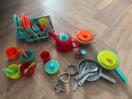 Speelkeuken set: pannen, bestek, borden, kopjes, Ophalen of Verzenden, Gebruikt, Kunststof, Speelkeuken-accessoire