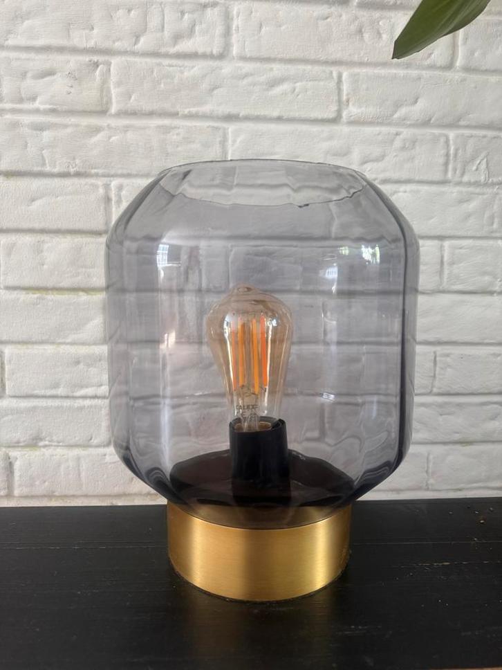 Rookglas Lamp - Sfeervolle Verlichting, Huis en Inrichting, Lampen | Vloerlampen, Gebruikt, Minder dan 100 cm, Glas, Ophalen of Verzenden
