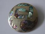 broches zilver Mexico kettinghanger abalone schelp hanger, Overige materialen, Overige kleuren, Minder dan 4 cm, Ophalen of Verzenden