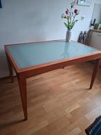 Uitschuifbare Kersenhouten Eettafel, Huis en Inrichting, Tafels | Eettafels, Ophalen, Gebruikt, 200 cm of meer, 50 tot 100 cm