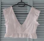 Pull & Bear broderie top, maat S, Maat 38/40 (M), Wit, Ophalen of Verzenden, Zo goed als nieuw