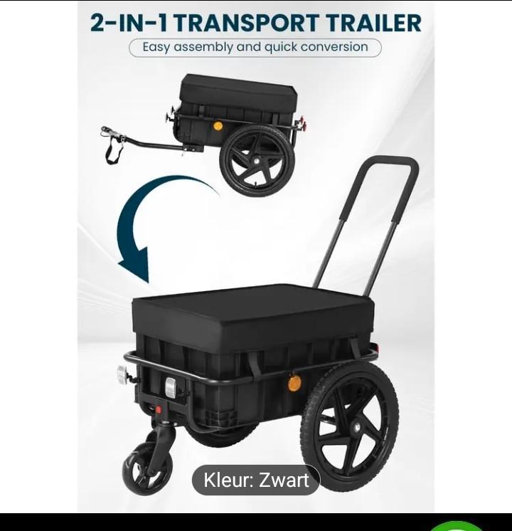 Fietskar - Multifunctioneel, Fietsen en Brommers, Fietsaccessoires | Aanhangers en Karren, Nieuw, Bagagekar, 40 tot 60 kg, Opvouwbaar
