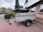 Bagagewagen aanhanger vakantie met kantelklep en dakkoffer, Ophalen of Verzenden, Zo goed als nieuw